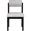Meridian Furniture,Roundhill Linen Textured Fabric Upholstered Dining Chair, Set of 2 - 4 of 4