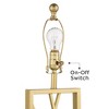 360 Lighting Claudia 26 1/2" Tall Open Metal Base Modern Glam Luxury Table Lamps Set of 2 Gold Finish White Shade Living Room Bedroom Bedside - 4 of 4