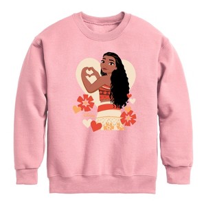Boys' - Disney - Love Moana Graphic Long Sleeve Fleece Sweatshirt - 1 of 3