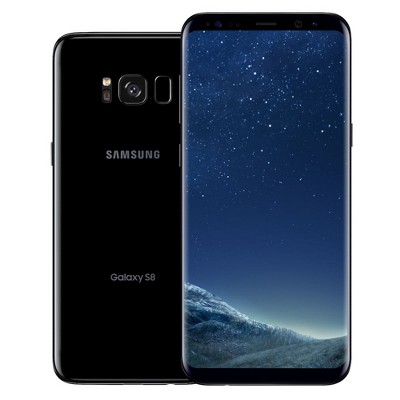 Samsung Galaxy S8 64GB ROM 4GB RAM G950 5.8" 12.0 MP GSM Unlocked Smartphone - Manufacturer Refurbished - Midnight Black