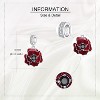 925 Sterling Silver Poppy Flower Charm Bead, Red Pendant for Bracelets and Necklaces, Jewelry Gift for Women - 2 of 4