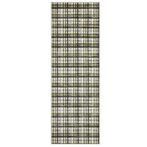 Indoor Modern Geometric Checkered Non Slip Area Rugs, Low Pile Non Slip Floor Carpet for Home Office - 1 of 4