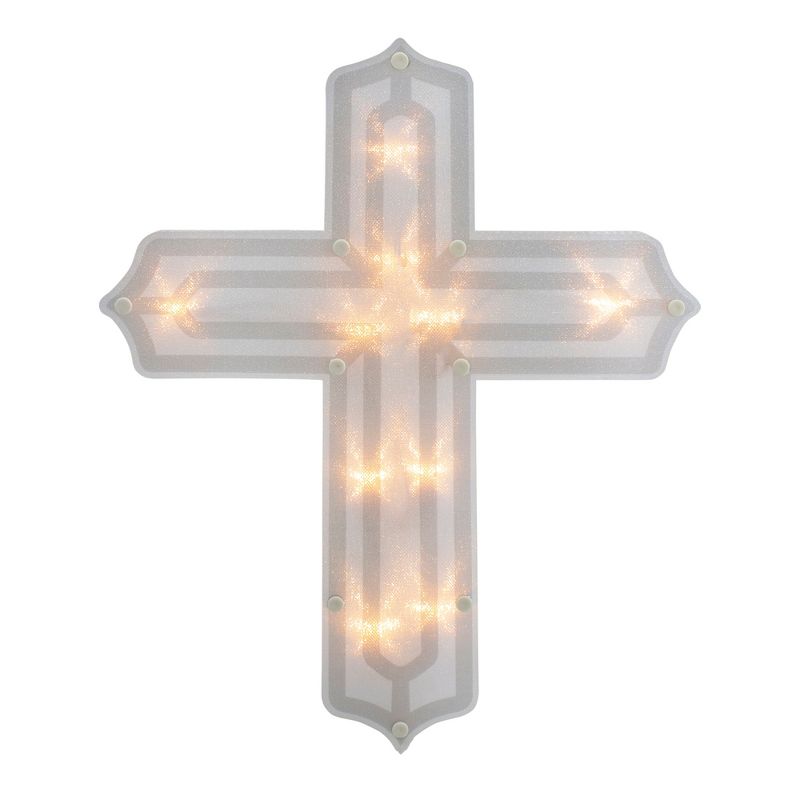 Northlight 14" Lighted Religious Cross Easter Window Silhouette Decoration, 3 of 6