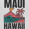 Rerun Island Women's Maui Hawaii Volcano Short Sleeve Graphic Cotton Retro Vintage Ranger Baby Tee - White Caviar L - 2 of 4