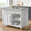 HomeStock  Silvia Stainless Steel Top Kitchen Island, Microwave Stand, Coffee Bar, with Shelves, White - 2 of 4