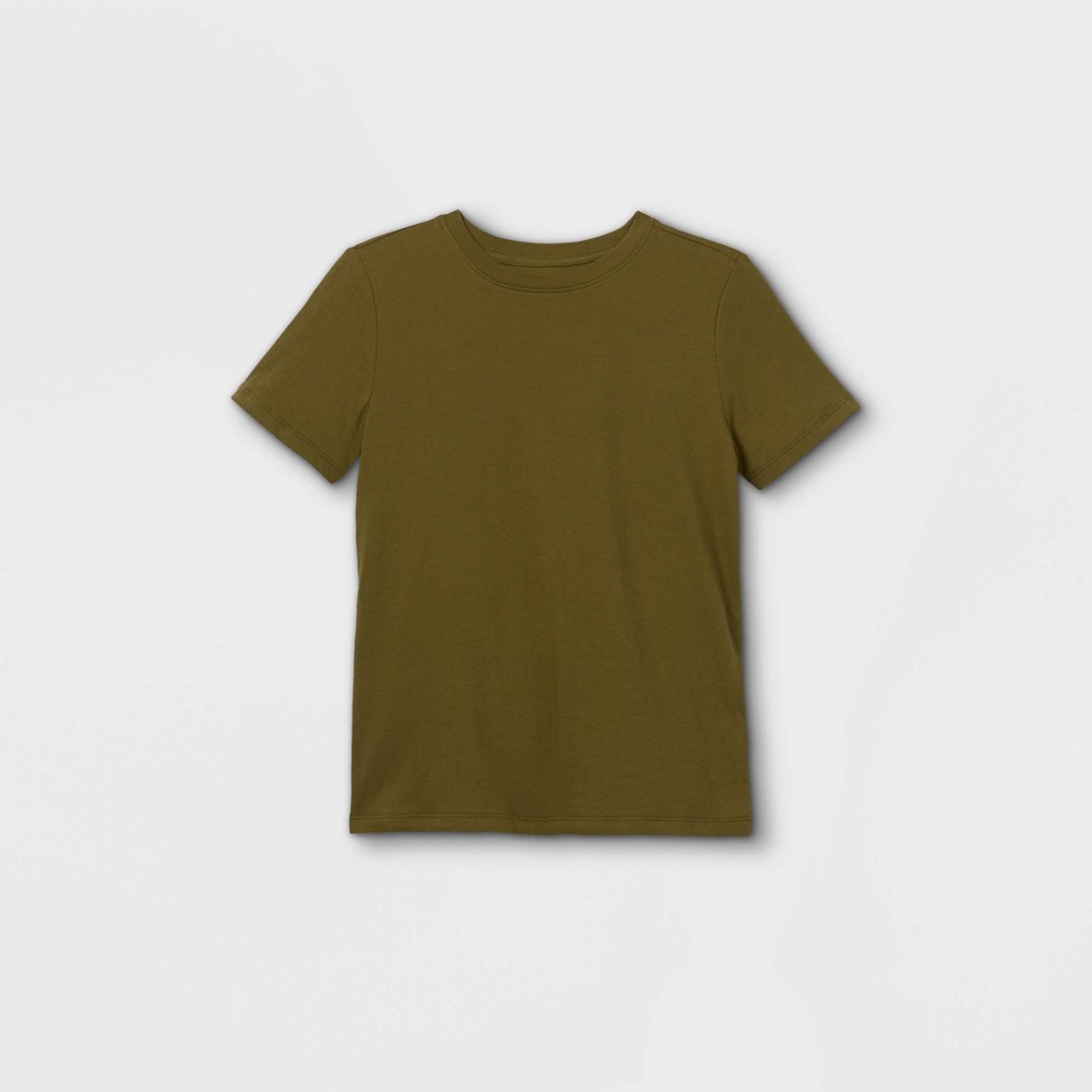 Boys' Short Sleeve T-Shirt - Cat & Jack Olive Green M