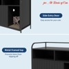 for All Kinds of Cats 37.5 " Modern Wooden Litter Box w/ Storage Rack, Multi-Functional Furniture-Style Litter Cabinet w/ Ventilation Hole/Side Entry - 3 of 4