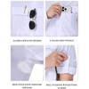 Men's UPF 50+ Long Sleeve Sun Protection Fishing Shirts Long Sleeve Travel Work Shirts for Men Button Down Shirts with Pockets - 4 of 4