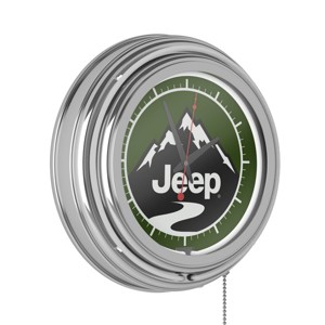 Jeep Retro Neon Wall Clock by Trademark Gameroom - 1 of 4