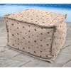 Outdoor Ottoman Seat Cushion Glenville Sunset - Jordan Manufacturing: Weather-Resistant Pouf, Portable Footstool - 2 of 4