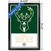 Trends International NBA Milwaukee Bucks - Logo 21 Framed Wall Poster Prints - 3 of 4