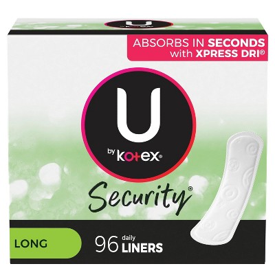 U By Kotex Security Lightdays Panty Liners Light Absorbency Unscented 96ct Target
