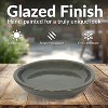 Sunnydaze Outdoor/Indoor High-Fired Glazed UV- and Frost-Resistant Ceramic Flower Pot Planter Saucers - 2-Pack - 2 of 4