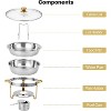 Chafing Dish Buffet Set 5QT, Stainless Steel Round Chafing Dishes for Buffet with Lid Holder & Glass Lid, Buffet Servers and Warmers - 3 of 4