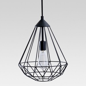 Entenza Faceted Geometric Pendant Ceiling Light Black Lamp Only - Project 62