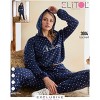 Women’s Junior Cotton Tracksuit Pajama Set – 2-Piece Polka Dot Crop Hoodie & Pants - 3 of 4