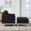 CAVINAS Farmhouse Upholstered Accent Armchair with Ottoman&Reversible Lid Coffee Table,Luxury Boucle Lounge Chair for Living Room&Bedroom - 2 of 4