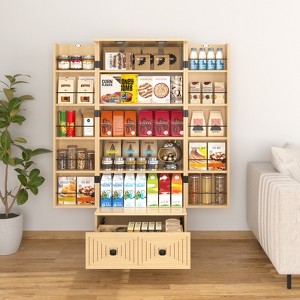 Buenhomino Tall Farmhouse Pantry Cabinet,Freestanding Storage Cabinet with Drawer for Kitchen,Dining Room or Living Room - 1 of 4