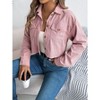 Coolmee Women's Fashion Cropped Jacket Button Down Corduroy Jackets - 3 of 4