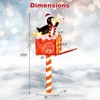 Costway 4.8 FT Christmas Lighted Penguin on Mailbox with 100 LED White Lights,Ground Stakes - 3 of 4