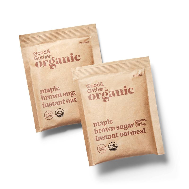 Organic Maple Brown Sugar Instant Oatmeal Packets - 11.28oz/8ct - Good &#38; Gather&#8482;, 3 of 7