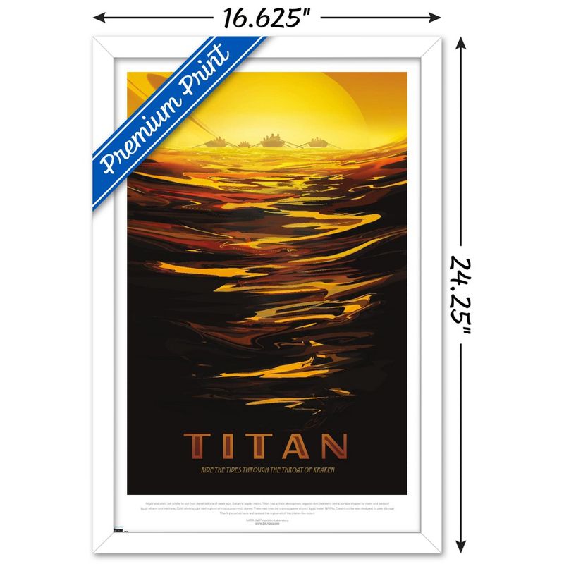 Trends International NASA - Titan Travel Poster Framed Wall Poster Prints, 3 of 7