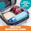 Bentology Insulated Lunch Box w Snack Pocket & Water Bottle Holder-Boys or Kids Blue School Lunchbox Tote Keeps Food Hotter or Colder Longer - 2 of 4