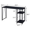 NicBex Modern Office Desk,Writing Desk  with 2 Shelves for Home Office - 3 of 4