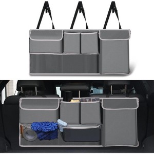 TruAIR Hanging Car Trunk Organizer with Pockets Ð Increases Rear Storage for Vehicles - 1 of 4