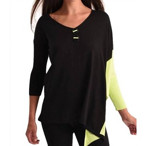 Women's Neon Panel Slit Oversize Tunic - ANGEL - 1 of 2