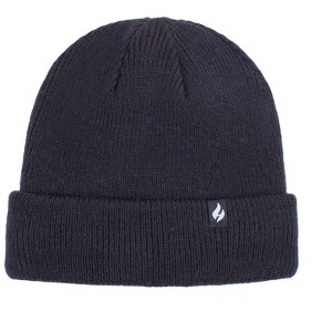 Heat Holders Men's Oran Twist Flat Knit Roll Up Hat Navy One Size | Size One Size - Navy - 1 of 3