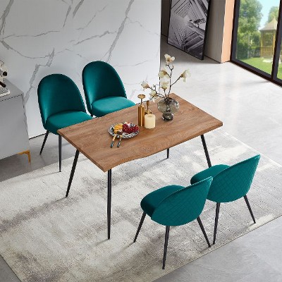 CAVINAS Modern Dining Room Chair with Soft Cushion and Metal Legs, Versatile for Dining, Vanity, or Living Room