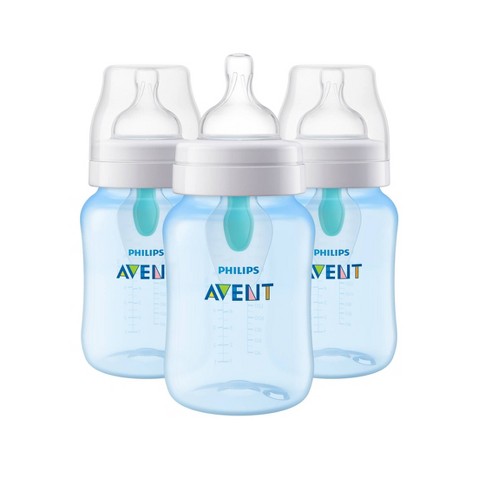 Philips Avent Anti-colic Baby Bottle With Airfree Vent - Blue - 9oz/3pk :  Target