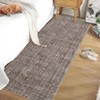 Washable Modern Solid Textured Rug Non Slip Low Pile Rug Soft Contemporary Throw Floor Cover Foldable Indoor Carpet for Living Room Bedroom - 4 of 4