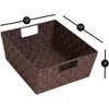 Sorbus 3-Pack Storage Basket Set - Mesh Hand-Woven, Stackable Baskets for Shelves, Closets, Bathroom and More - 3 of 4