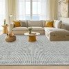 Area Rugs Ft Washable Boho Non-Slip Dining Room Soft Ultra Thin Waffle Print Bedroom Indoor Floor Carpet for Living Room - 2 of 4