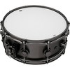 DW Collector's Series Satin Black Over Brass Snare Drum With Black Nickel Hardware 14 x 5.5 in. - 4 of 4