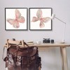 Stupell Industries Pink & Glam Butterflies Nature Black Framed Giclee Art (Set of 2) - 2 of 4