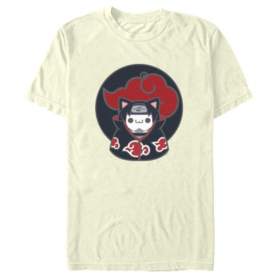 Men's Naruto Nyaruto Itachi Akatsuki Symbol Badge T-Shirt