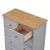 6-Drawer Dresser for Bedroom, Sturdy Frame Organizer, Rustic Wooden Storage Cabinet for Living Room, Hallway - 3 of 4