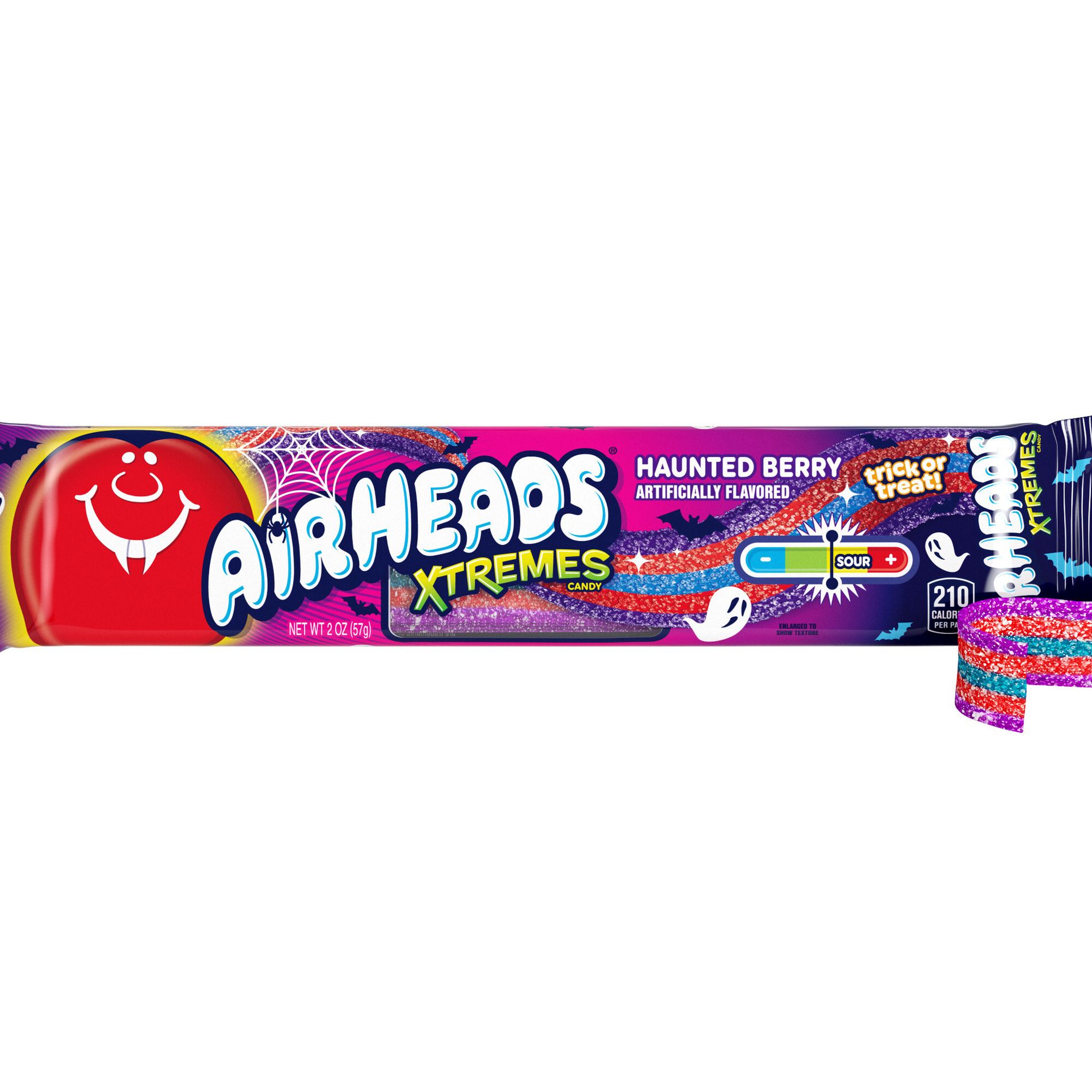 Airheads Xtremes Halloween Haunted Berry Belts Candy - 2oz