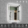 ChicFurnit Bathroom Vanity Mirrors Rectangle Frame Wall Mirror Anti Fog Mirror Decorative Wall Mirrors for Bathroom, Silver, 28"*2"*36" - 4 of 4