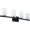 Luminance Boca Vanity Light Wall Sconce,  Modern,  Black,  Bathroom 4-Light Decor Fixture - 3 of 4