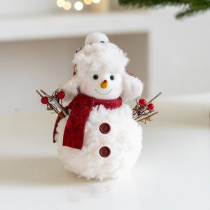 BABYYER Christmas Snowman Doll, Soft and Fabric Snowman Plush Toy for Holiday Home Decor, Desktop or Window Display - 1 of 4