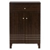 Felda Modern Shoe Cabinet With 2 Doors And Drawer Dark Brown