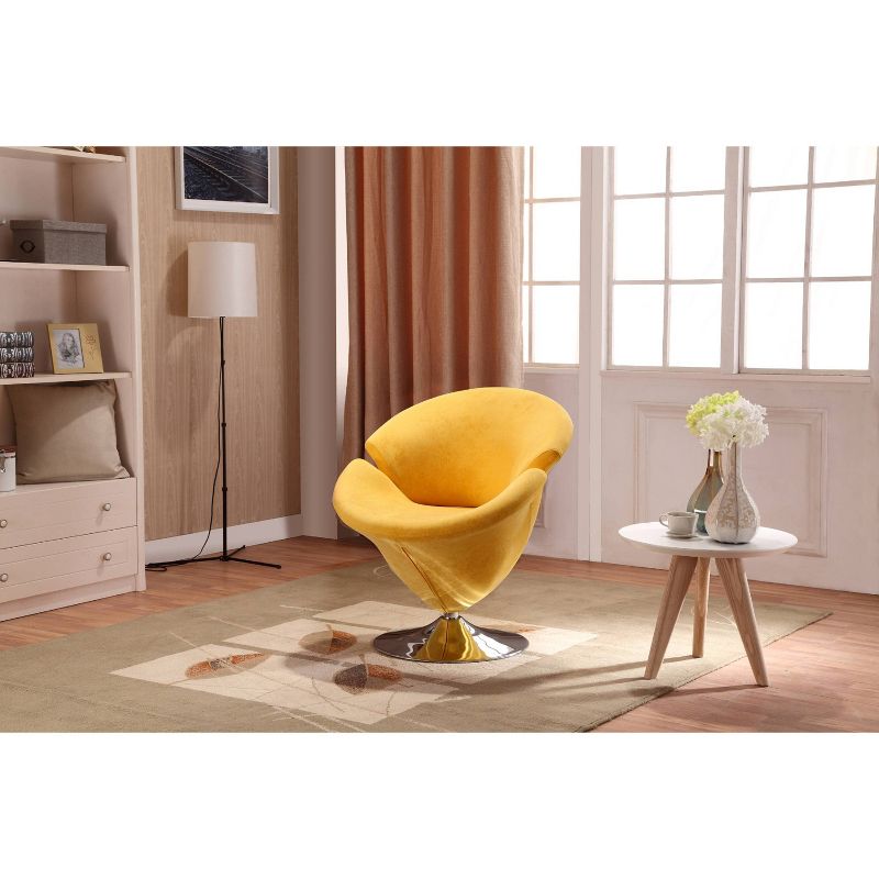 Set of 2 Tulip Velvet Swivel Accent Chairs - Manhattan Comfort, 3 of 8