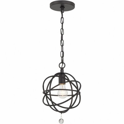 Crystorama Lighting Solaris 1 - Light Pendant in  Black