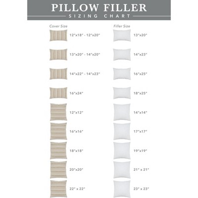 White Cotton Duck Feather Down Pillow Insert 13"x20"