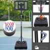 VisioGear Lawn Sports Sets, Portable Basketball Hoop with Base and Wheels, Height Adjustable Basketball for Teenagers Adults, Black, 42.52"*120"*44" - 4 of 4