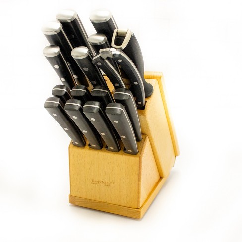 BergHOFF 8pc PP Knife Set with Universal Black Knife Block, Mint